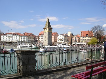 Der Hafen von Lindau am Bodensee